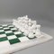 Jeu d'Échecs Vert et Blanc en Volterra Alabaster, Italie, 1970s, Set de 33 4