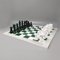 Italian Green and White Chess Set in Volterra Alabaster, 1970s, Set of 33, Image 1