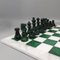 Italian Green and White Chess Set in Volterra Alabaster, 1970s, Set of 33 3