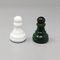 Juego de ajedrez italiano verde y blanco de alabastro Volterra, años 70. Juego de 33, Imagen 11
