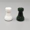 Juego de ajedrez italiano verde y blanco de alabastro Volterra, años 70. Juego de 33, Imagen 10
