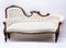 Antikes viktorianisches Sofa aus Mahagoni mit Cabriole-Beinen & Messingrollen 2