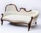 Antique Victorian Mahogany Sofa with Cabriole Legs & Brass Castors 1