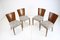 Model H-214 Dining Chairs by Jindrich Halabala for Up Závody, 1950s, Set of 4 2