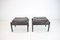 Stools in Wood and Leather from Stilla Lux, Former Czechoslovakia, 1980s, Set of 2 3