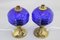 Brass and Glass Table Lamps, Former Czechoslovakia, 1970s, Set of 2 3