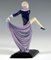 Art Deco Figure Posing Dancer with Cloth attributed to Lorenzl C. for Goldscheider Vienna, 1939 3