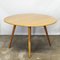 Round Blonde Beech and Elm Drop Leaf Dining Table attributed to Ercol, 1960s, Image 1
