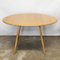 Round Blonde Beech and Elm Drop Leaf Dining Table attributed to Ercol, 1960s 4