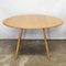 Round Blonde Beech and Elm Drop Leaf Dining Table attributed to Ercol, 1960s, Image 4