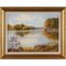 Jean Harrison, Lake Scene in Northern Ireland with Village Church, 1985, Oil Painting, Framed 3
