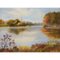 Jean Harrison, Lake Scene in Northern Ireland with Village Church, 1985, Oil Painting, Framed 2