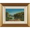 Linda D Brooks, English River Scene, 1980, Miniature Oil Painting, Framed 3