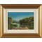 Linda D Brooks, English River Scene, 1980, Miniature Oil Painting, Framed 5