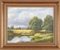 John S Haggan, River Landscape with Rain Clouds in Ireland, 1985, Oil Painting, Framed, Image 1