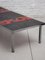 Grande Table Basse avec Carrelage Émaillé Noir et Rouge par Pia Manu pour Amphora, 1960s 11