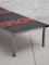 Tavolino da caffè grande con piastrelle smaltate nere e rosse di Pia Manu per Amphora, anni '60, Immagine 11