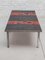 Large Coffee Table with Black and Red Glazed Tiles by Pia Manu for Amphora, 1960s, Image 12