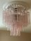 Lampadario tubolare di Murano rosa, Immagine 1