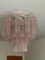 Lampadario tubolare di Murano rosa, Immagine 2