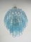 Large Tubular Chandelier in Turquoise Murano Glass 2