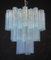 Large Tubular Chandelier in Turquoise Murano Glass 1