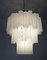 Murano Chandelier Tubular in Diamond Form White Matte Glass, Image 2