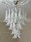 White Murano Glass Chandelier in the style of Mazzega 1