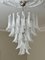 White Murano Glass Chandelier in the style of Mazzega, Image 1