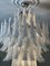 Lámpara de araña de Murano de vidrio blanco de Mazzega, Imagen 9