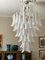 Lámpara de araña de Murano de vidrio blanco de Mazzega, Imagen 3