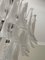 Murano Kronleuchter aus weißem Glas von Mazzega 6