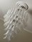 Murano Kronleuchter aus weißem Glas von Mazzega 4