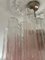 Lámpara de araña de Murano tubular en rosa ombre, Imagen 7