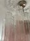 Tubular Pink Ombre Murano Glass Chandelier 7