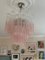 Lámpara de araña de Murano tubular en rosa ombre, Imagen 4