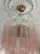Murano Kronleuchter Röhrenförmig in Rosa Ombre 6