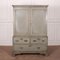 18th Century Painted Linen Cupboard 1