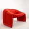 Mid-Century Groovy Lounge Chair attributed to Pierre Paulin for Artifort, 1960s 2