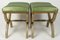 X-Shaped Lacquered Wood Stools, Early 20th Century, Set of 2 4