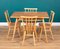 Blonde Model 395 Breakfast Table & Ercol Kitchen Chairs by Lucian Ercolan for Ercoli, Set of 5 1