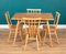 Mesa de desayuno modelo 395 en rubio y sillas de cocina Ercol de Lucian Ercolan para Ercoli. Juego de 5, Imagen 1