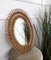 Specchio da parete ovale piccolo in bambù e vimini di Franco Albini, Francia, anni '70, Immagine 2