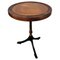 Vintage Italian Round Walnut Burl Side Table on Tripod Legs, 1960s, Image 1