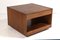 Table Basse Cube Mid-Century Carrée en Teck avec Tiroir Double Face, 1960s 1