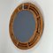 Riviera Style Round Woven Rattan Mirror, France, 1950s 16