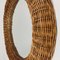 Riviera Style Round Woven Rattan Mirror, France, 1950s, Image 13
