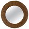 Riviera Style Round Woven Rattan Mirror, France, 1950s, Image 1