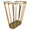 Mid-Century Modern Bamboo and Brass Umbrella Stand, 1950s, Image 1