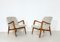 Mid-Century Modern Armlehnstühle aus Holz & Stoff, 1960er, 2er Set 2